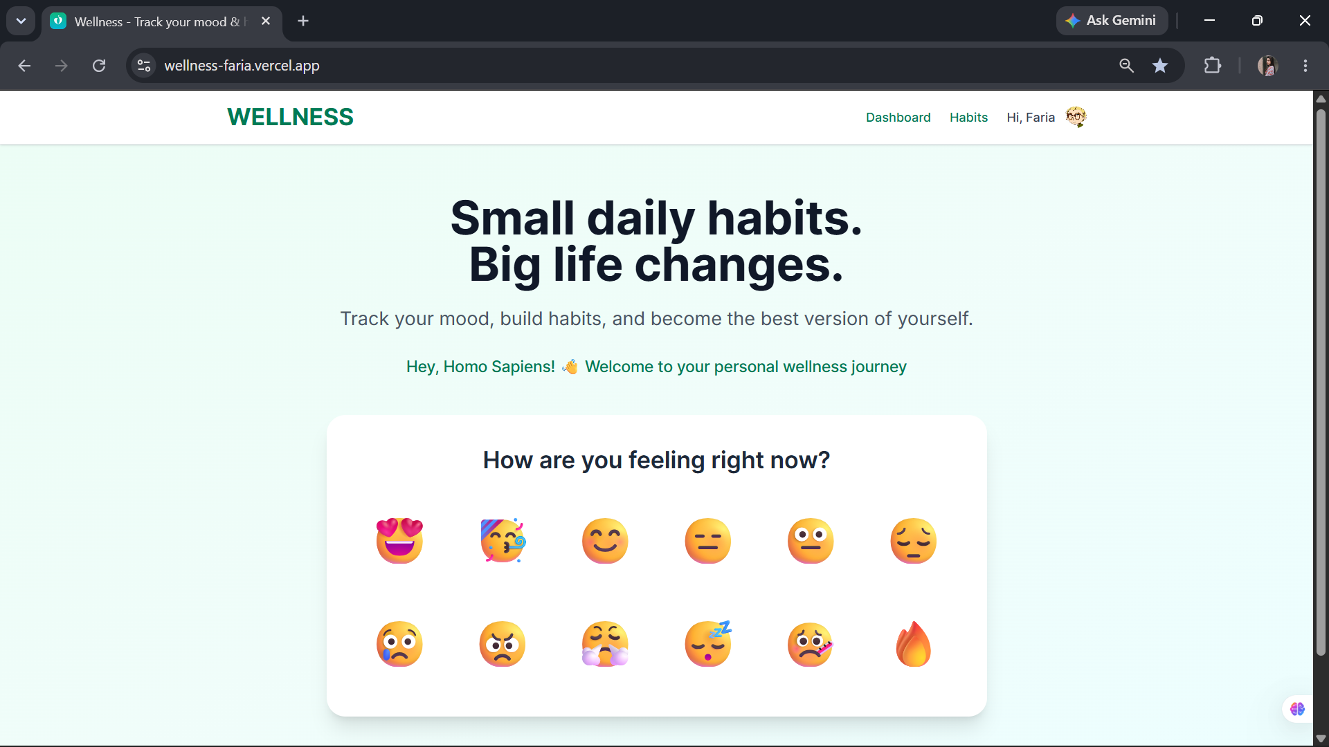 Wellness screenshot